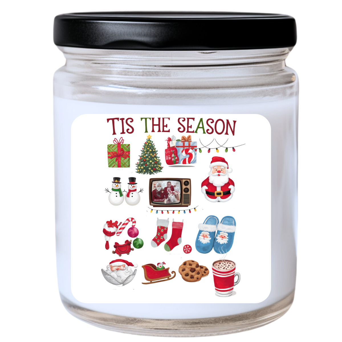 WS - ’Tis the Season Candle - Funny Christmas Gift, Unique Holiday Candle, Classic & Festive, Many Scents Available