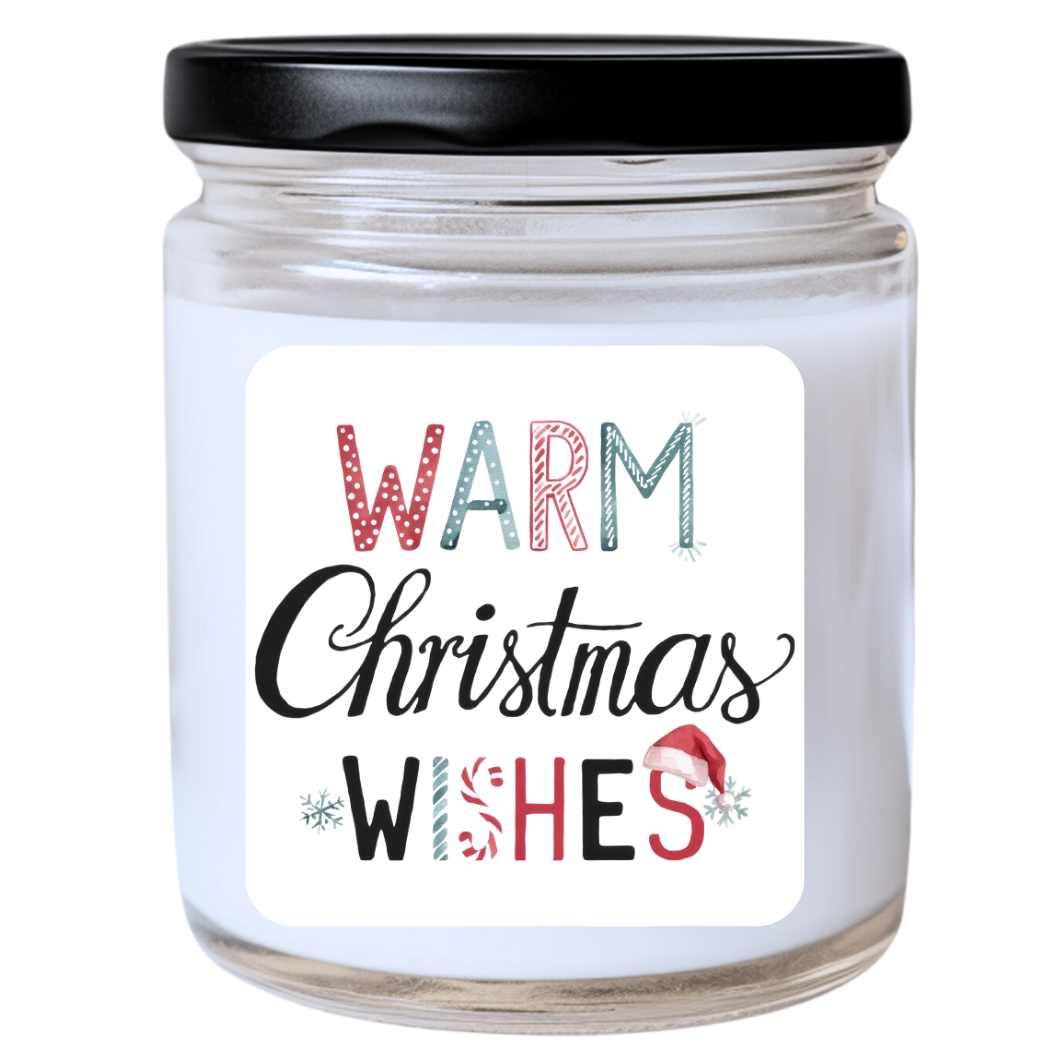 WS - Warm Christmas Wishes Candle - Funny Christmas Gift, Unique Holiday Candle, Perfect for Holiday Decor, Many Scents Available