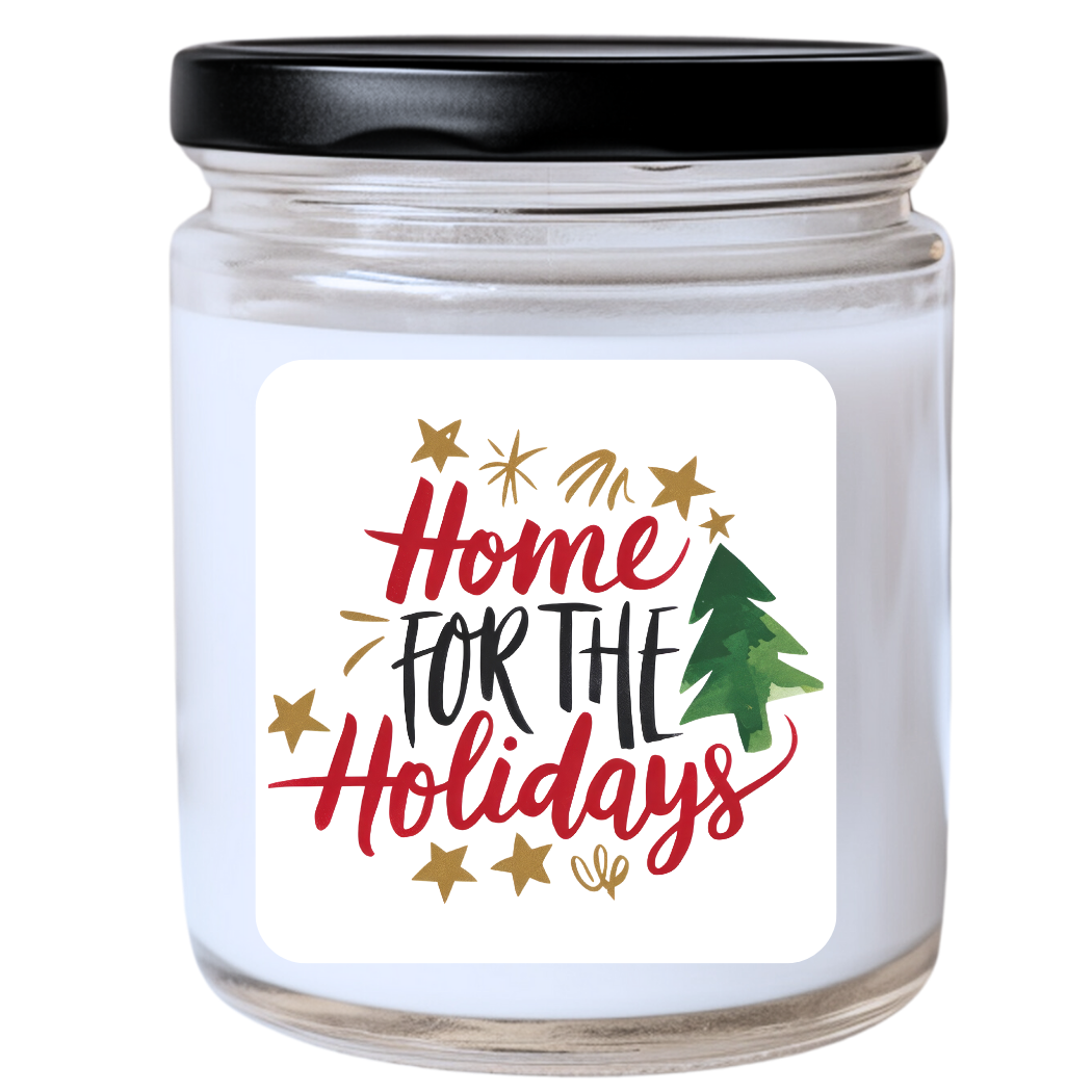 WS - Home for the Holidays Candle - Funny Christmas Gift, Unique Holiday Candle, Cozy & Festive, Many Scents Available