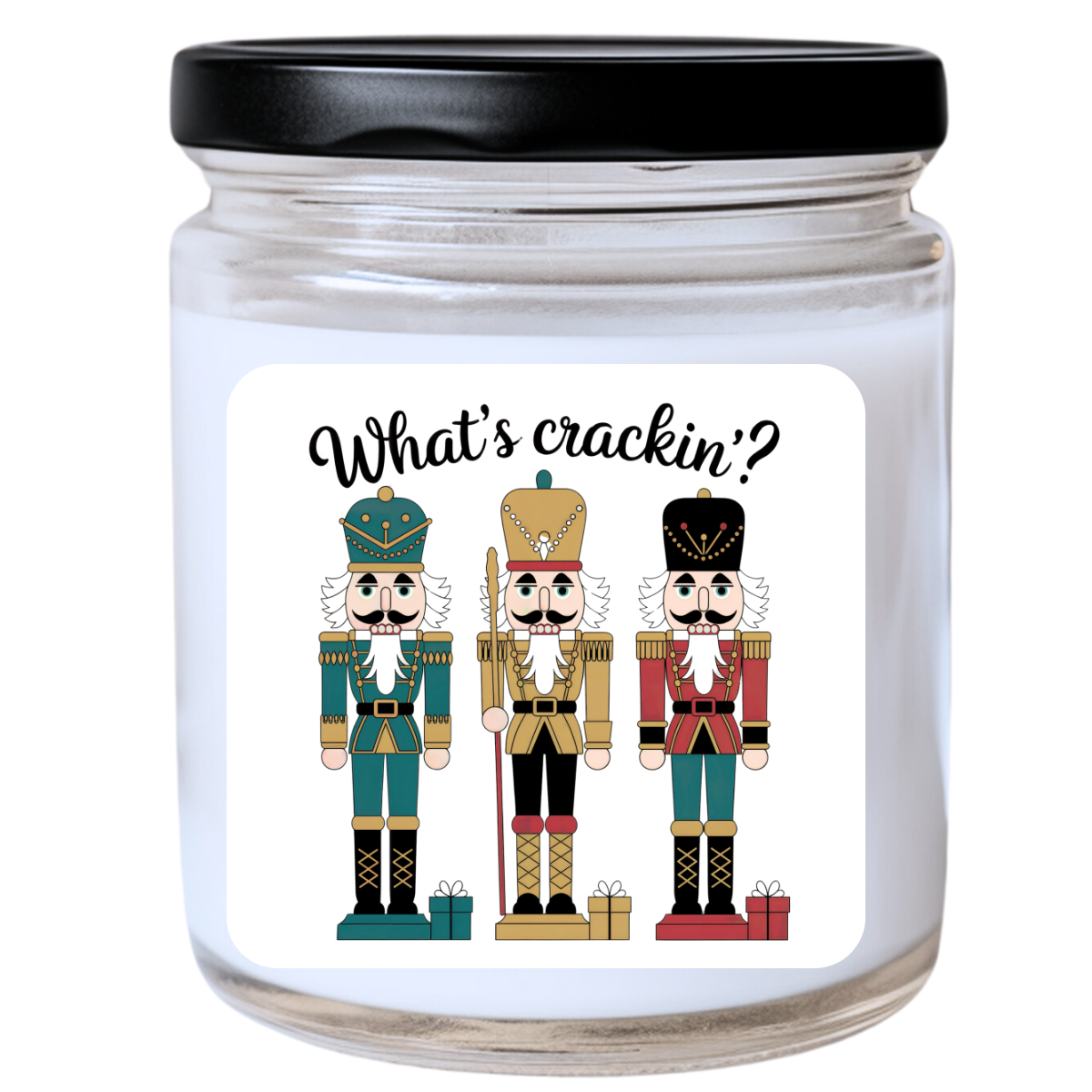 WS - What’s Crackin'? Candle - Fun & Festive Nutcracker Vibes, Handpoured Soy Wax, Phthalate-Free, Many Scents Available
