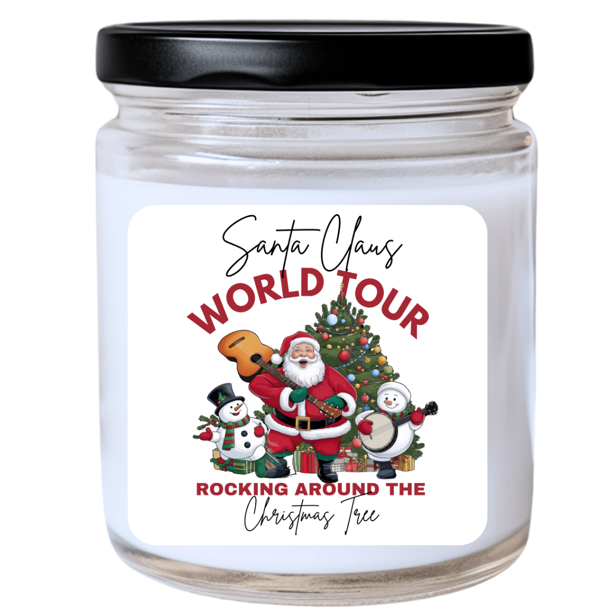 WS - Santa Claus World Tour Candle - Rocking Around the Christmas Tree, Festive & Rocking, Handpoured Soy Wax, Phthalate-Free, Many Scents Available