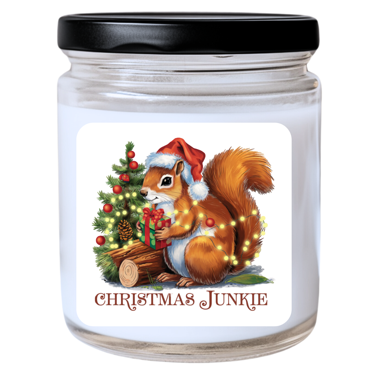 WS - Christmas Junkie Candle - Snarky & Festively Obsessed, Handpoured Soy Wax, Phthalate-Free, Many Scents Available