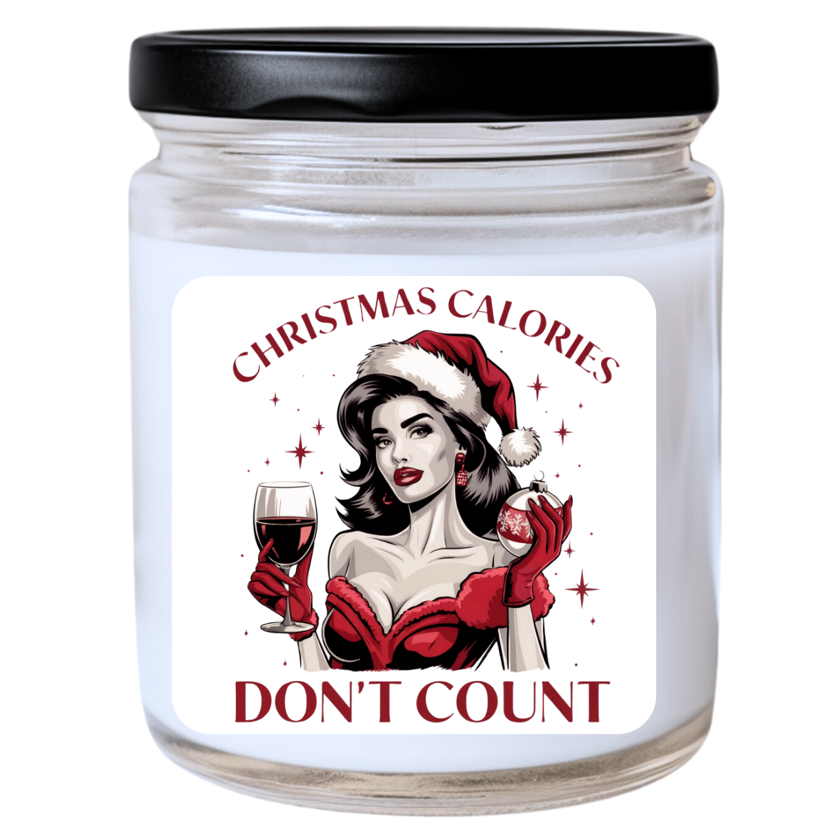 WS - Christmas Calories Don’t Count Candle | Festive & Fun | Handpoured Soy Wax | Phthalate-Free | Melted Misfits Collection