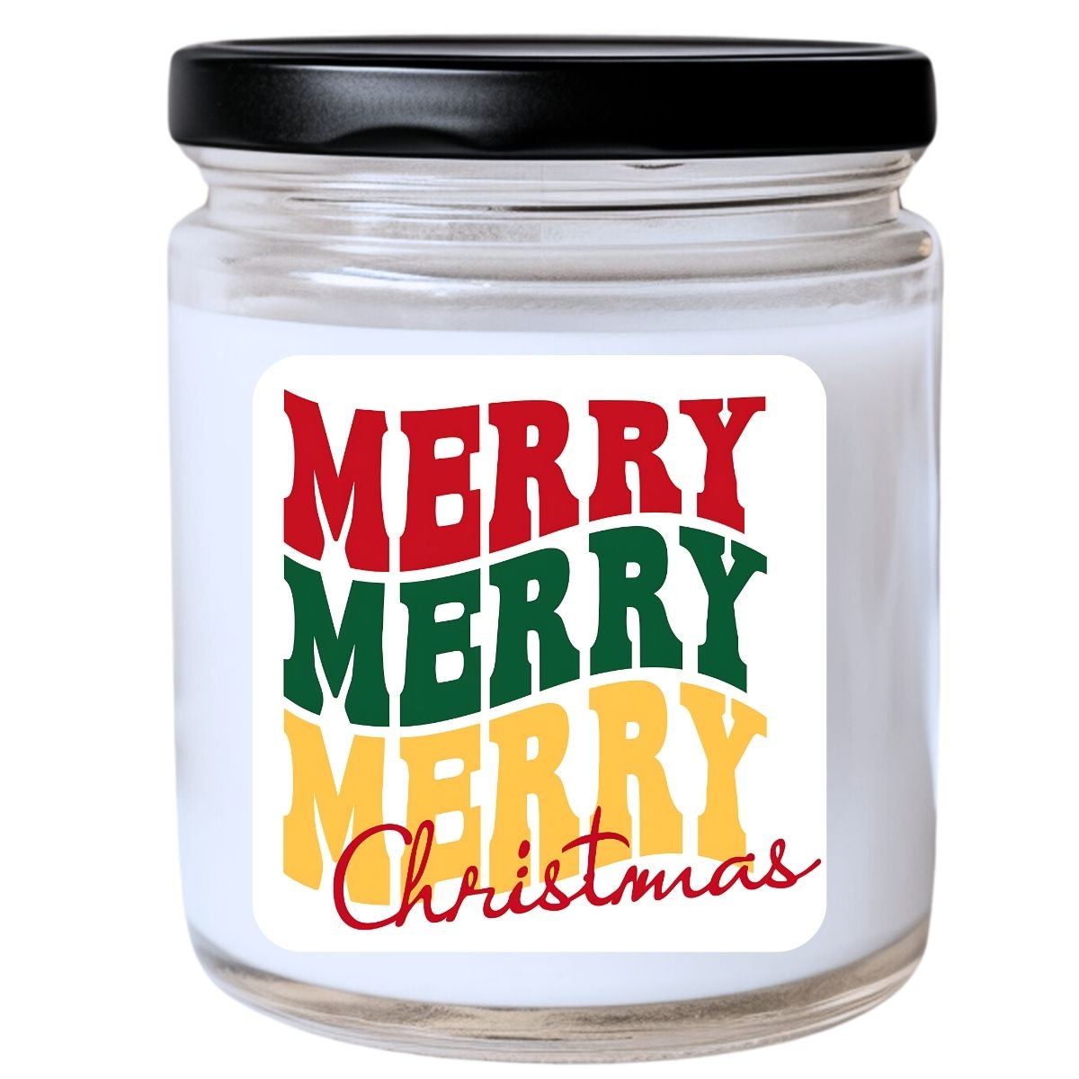 WS - Merry Merry Merry Christmas Candle - Funny Holiday Gift, Unique Christmas Candle, Perfect for Holiday Decor, Many Scents Available
