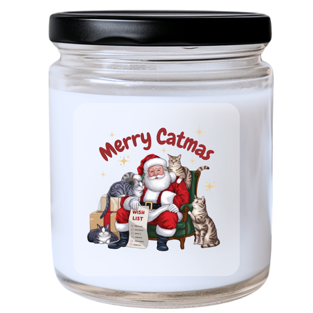 WS - Merry Catmas Candle - Purrfectly Festive & Sassy, Handpoured Soy Wax, Phthalate-Free, Many Scents Available