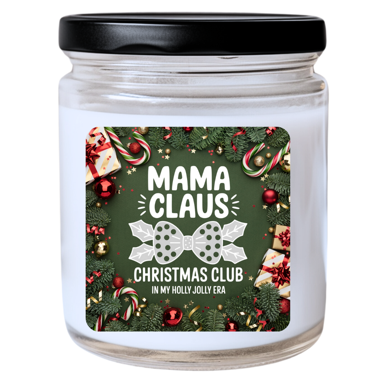 WS - MAMA CLAUS Christmas Club Candle | Festive & Sassy Holiday Gift | Handpoured Soy Wax | Melted Misfits Collection