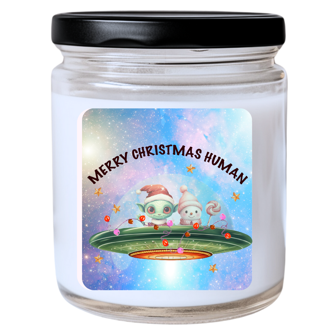 WS - Merry Christmas, Human Candle - Funny Christmas Gift, Unique Holiday Candle, Perfect for Holiday Decor, Many Scents Available