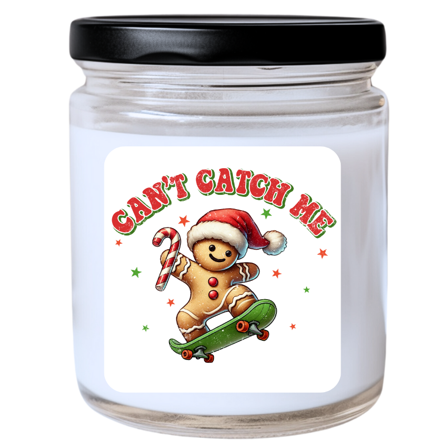 WS - Can’t Catch Me Christmas Candle - Unique Holiday Gift, Fun Christmas Decor Candle