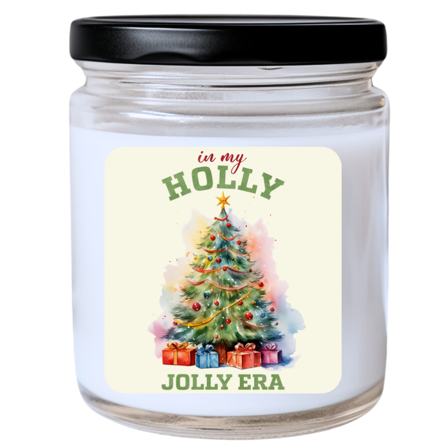 WS - In My HOLLY JOLLY ERA Christmas Candle - Fun Christmas Candle, Unique Holiday Gift