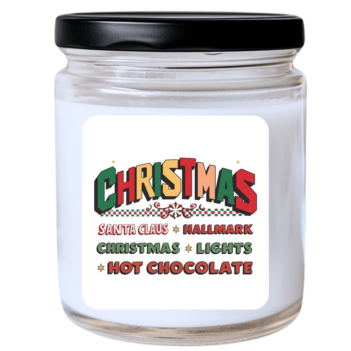 WS - Christmas: Santa Claus, Hallmark, Lights & Hot Chocolate Candle - Funny Holiday Gift, Unique Christmas Candle, Perfect for Holiday Decor, Many Scents Available