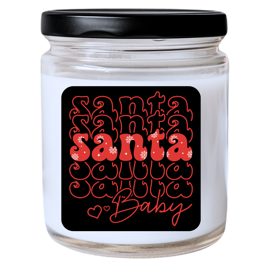 WS - SANTA BABY Christmas Candle - Fun Christmas Gift, Unique Holiday Candle