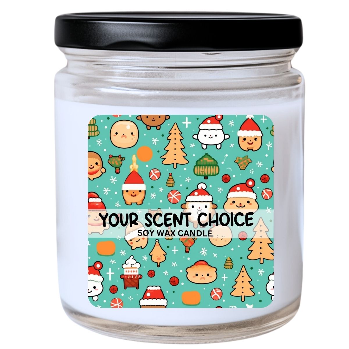 WS - Christmas Kawaii Creatures & Friends Candle - Festive Gift, Cute Kawaii Holiday Decor