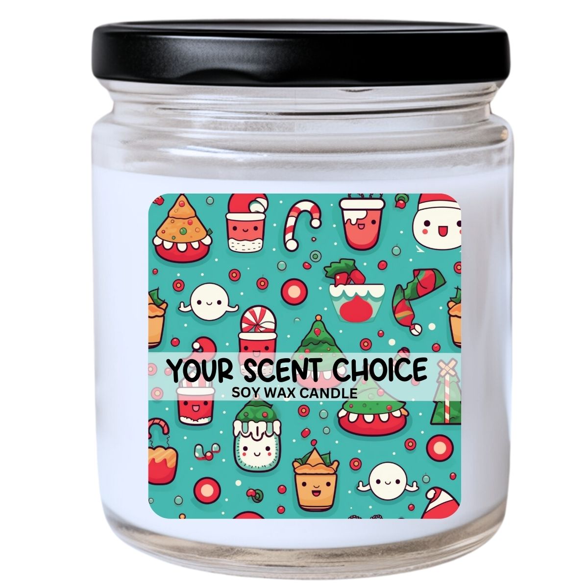 WS - Christmas Kawaii Sweet Treats Friends Candle - Cute Festive Gift, Kawaii Holiday Decor