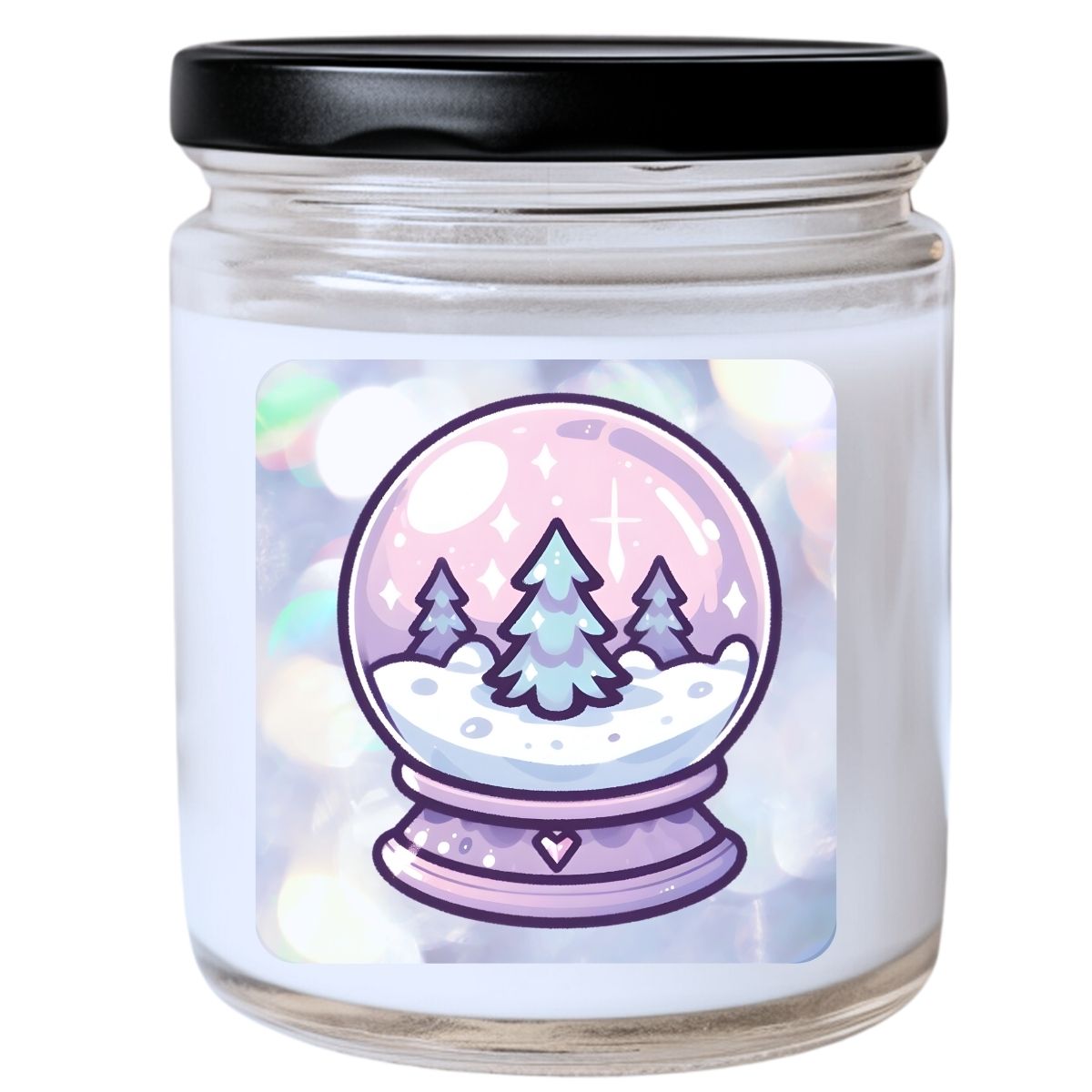 WS - Tree Snow Globe - Pastel Kawaii Cute Candle - Fun Christmas Candle, Unique Holiday Gift