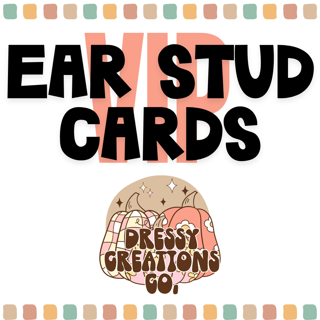 CUSTOM - Earring Stud (Earstud) Display Cards (Pack/100)