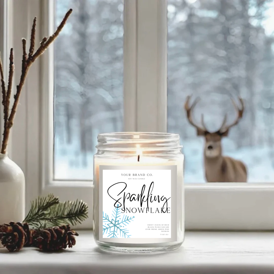 WS - Posh Christmas Candles - Black Lid (3 Sizes Available) !MOQ 12!