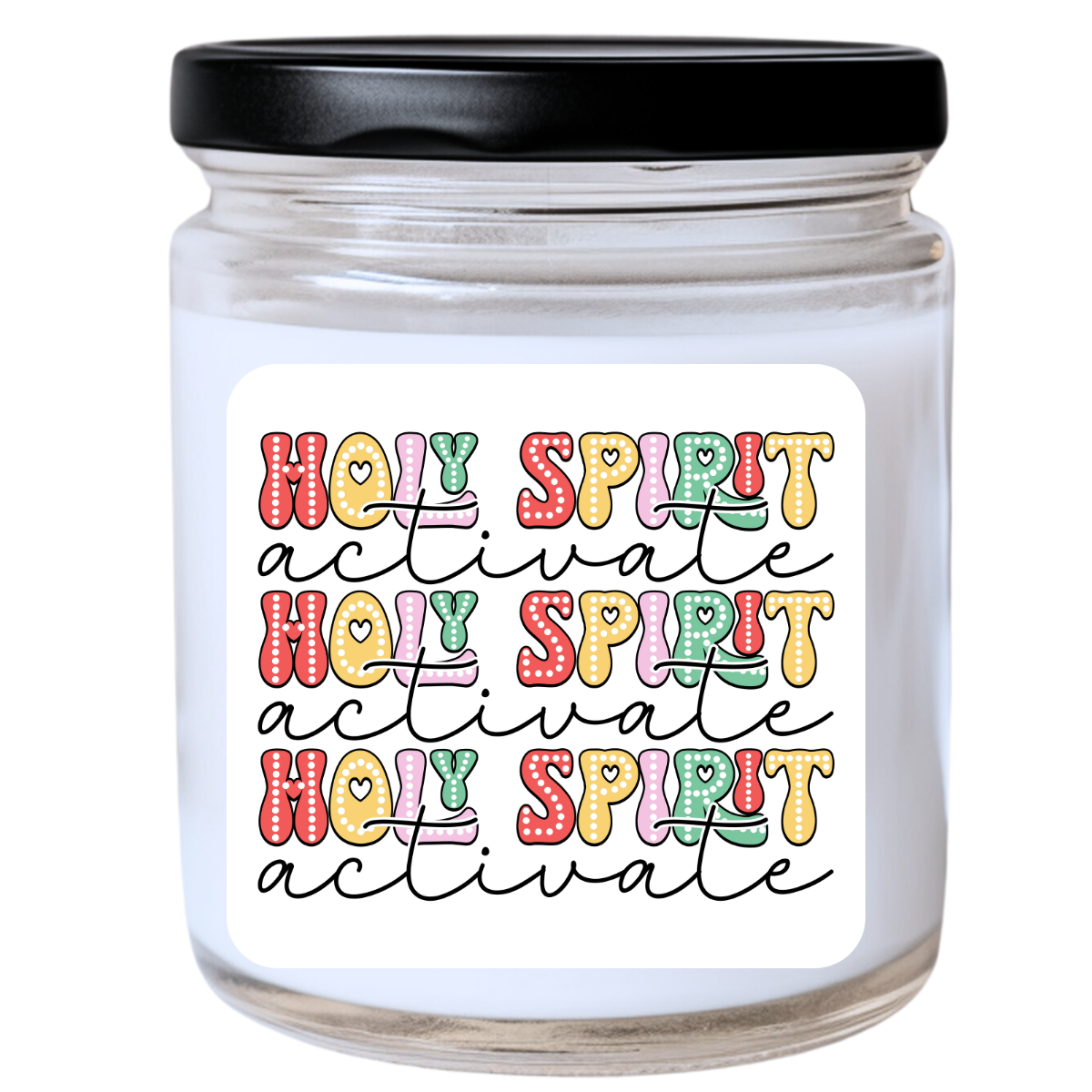 WS -  Holy Spirit - Activate Candle - Funny Holiday Gift, Unique Christmas Candle, Many Scents Available