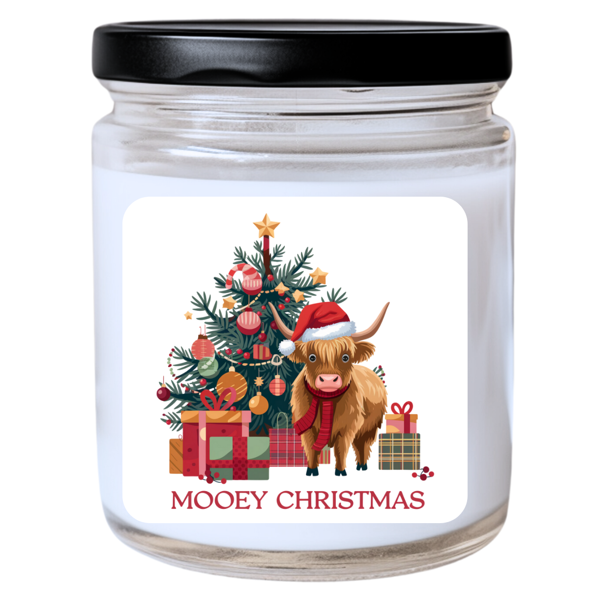 WS -  Mooey Christmas Candle - Udderly Festive & Sarcastic, Handpoured Soy Wax, Phthalate-Free, Many Scents Available