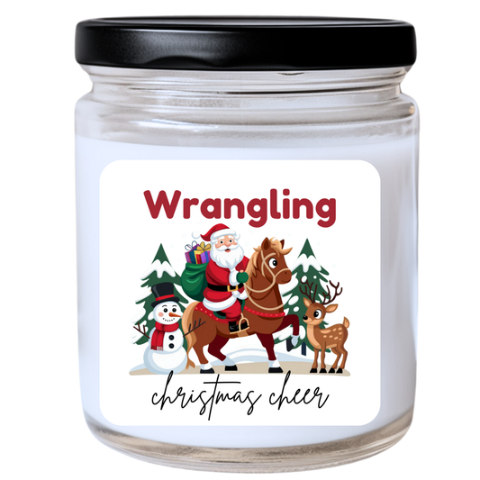 WS -  Wrangling Christmas Cheer Candle - Festive & Heartwarming, Handpoured Soy Wax, Phthalate-Free, Many Scents Available
