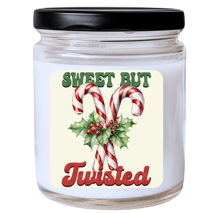 WS -  Sweet but Twisted Christmas Candle - Fun Holiday Gift, Unique Christmas Candle
