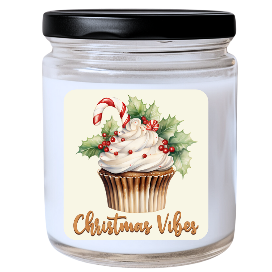 WS -  Christmas Vibes Candle - Unique Holiday Gift, Festive Christmas Candle