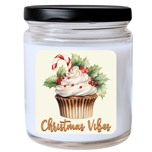 WS -  Christmas Vibes Candle - Unique Holiday Gift, Festive Christmas Candle
