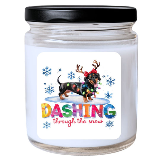 WS -  Dashing Through the Snow Candle - Funny Christmas Gift, Unique Holiday Candle, Perfect for Holiday Decor, Many Scents Available