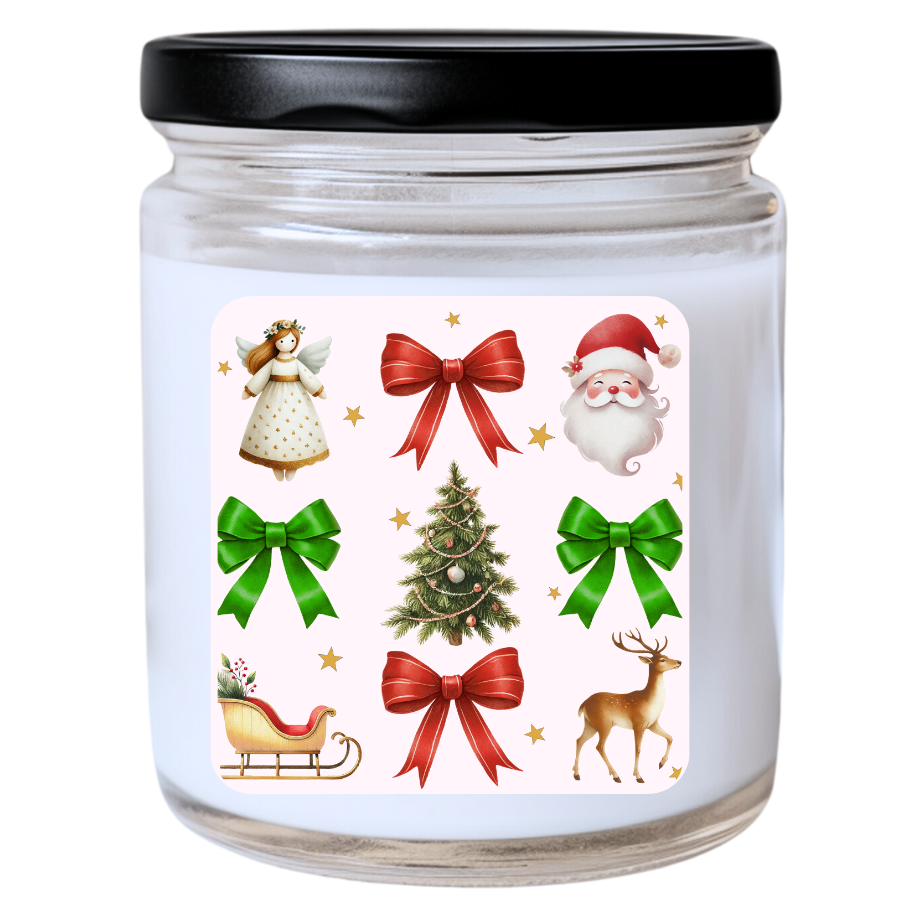 WS -  CHRISTMAS Tic Tac Toe Candle - Fun Christmas Candle, Unique Holiday Gift