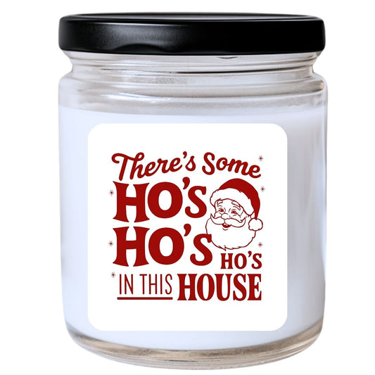 WS -  There's Some Ho's Ho's Ho's in This House Candle - Funny Christmas Gift, Unique Holiday Candle, Many Scents Available