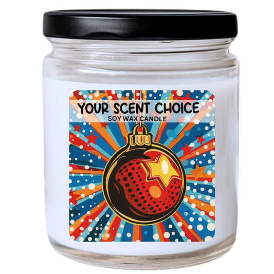 WS -  Pop Art Christmas Ornament #16 Candle - Unique, Colorful Christmas Candle, Gift Idea