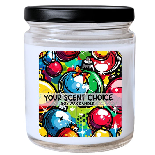 WS -  Pop Art Christmas Ornament #5 Candle - Christmas Candle, Festive Gift Idea