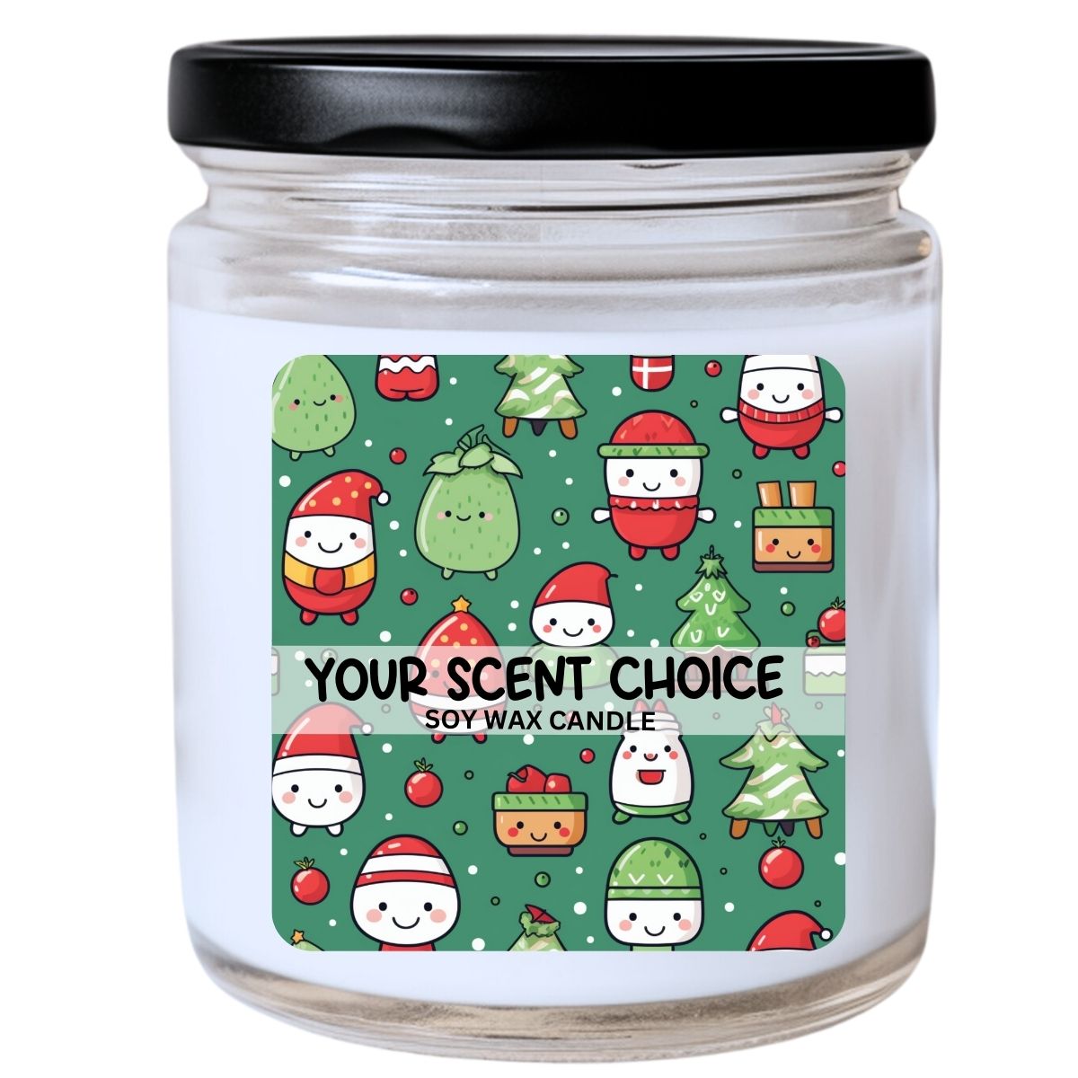 WS -  Christmas Kawaii Elf Friends Candle - Cute Christmas Candle, Holiday Gift Idea