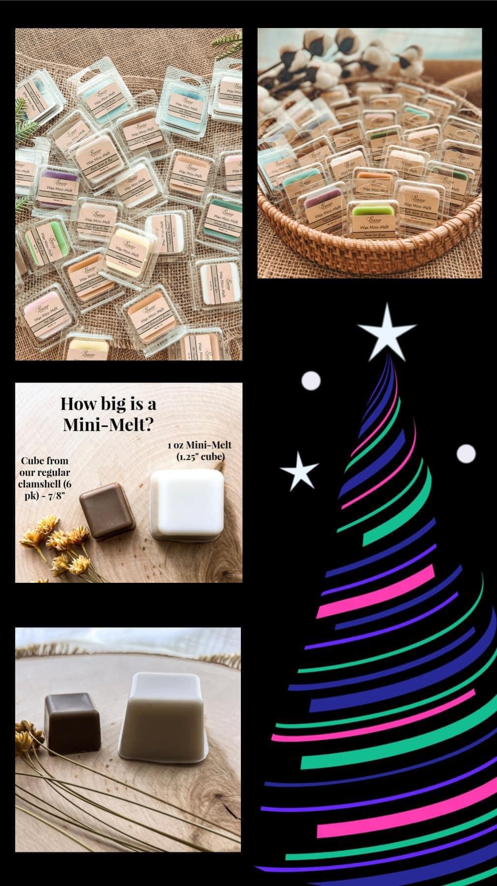 Clamshell - Jumbo 1oz Cube - Pick Your Winter Scents !MOQ 12!