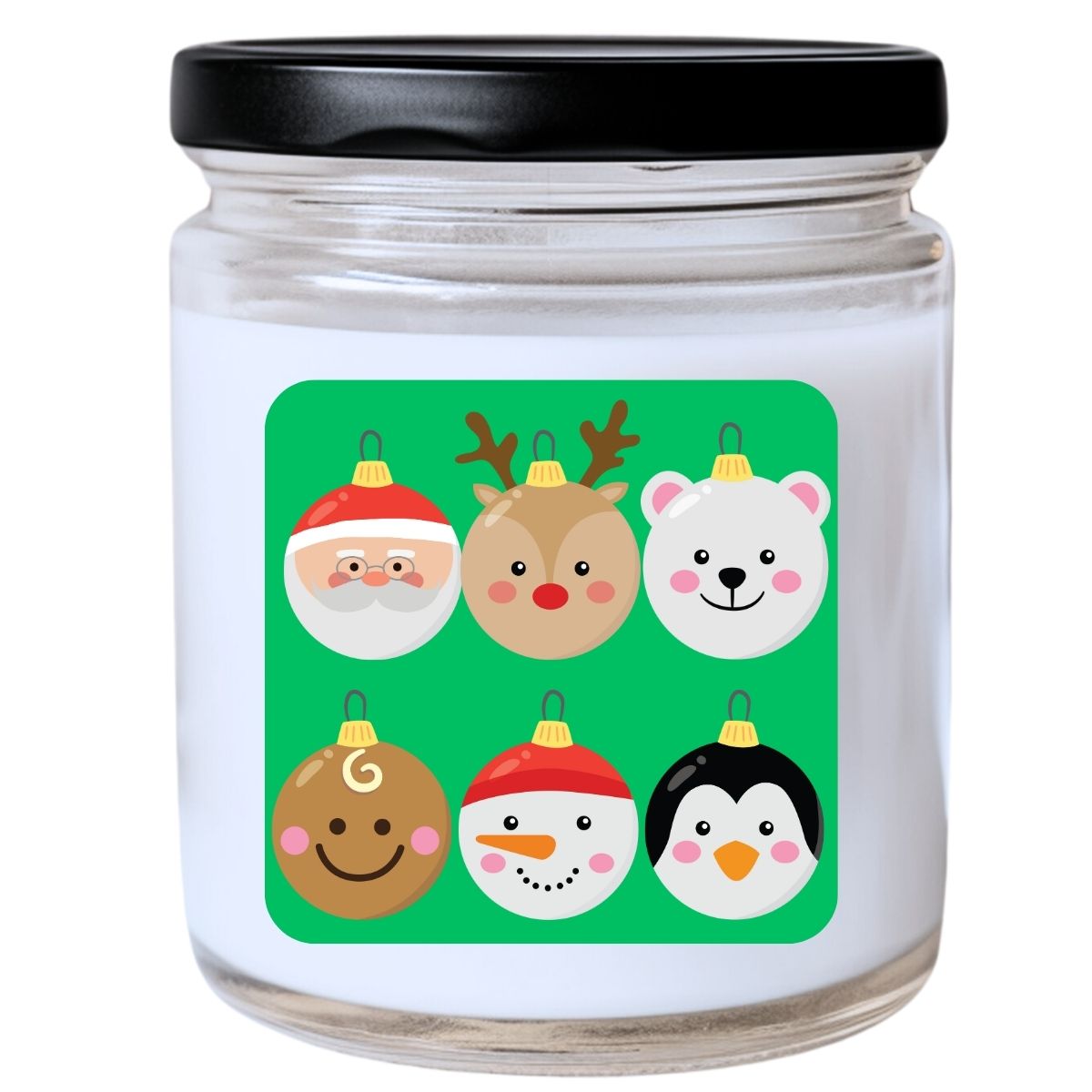 WS -  Christmas Cute Kawaii Friends Candle - Fun Christmas Gift, Unique Holiday Candle