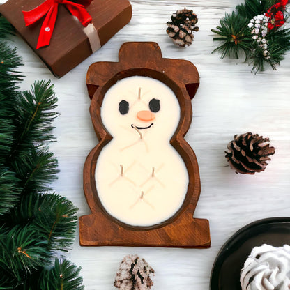 WS - Wooden Dough Bowl Candles - Winter & Christmas !MOQ 2!