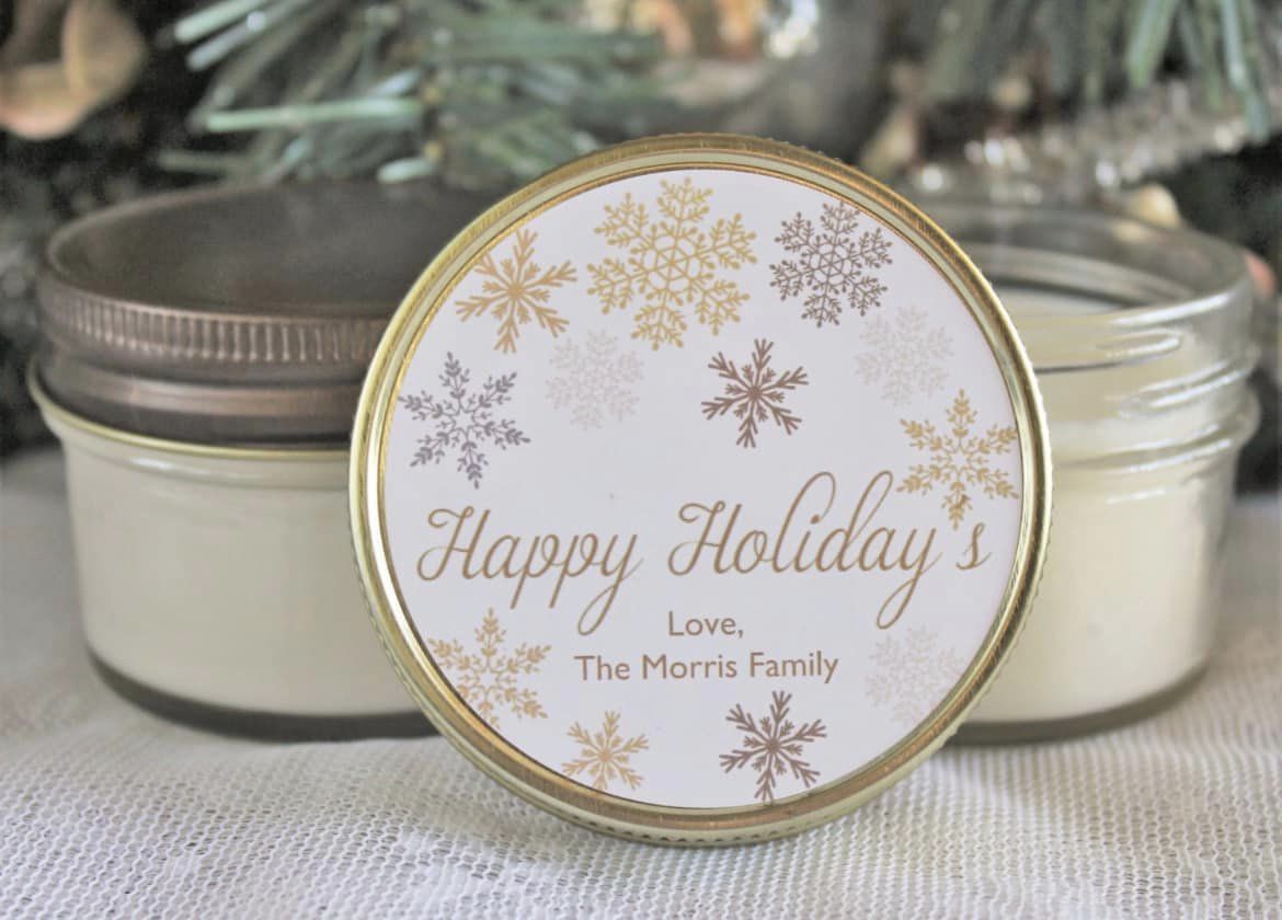 WS - Christmas Tree Holiday Candles - Black Lid (3 Sizes Available) !MOQ 12!