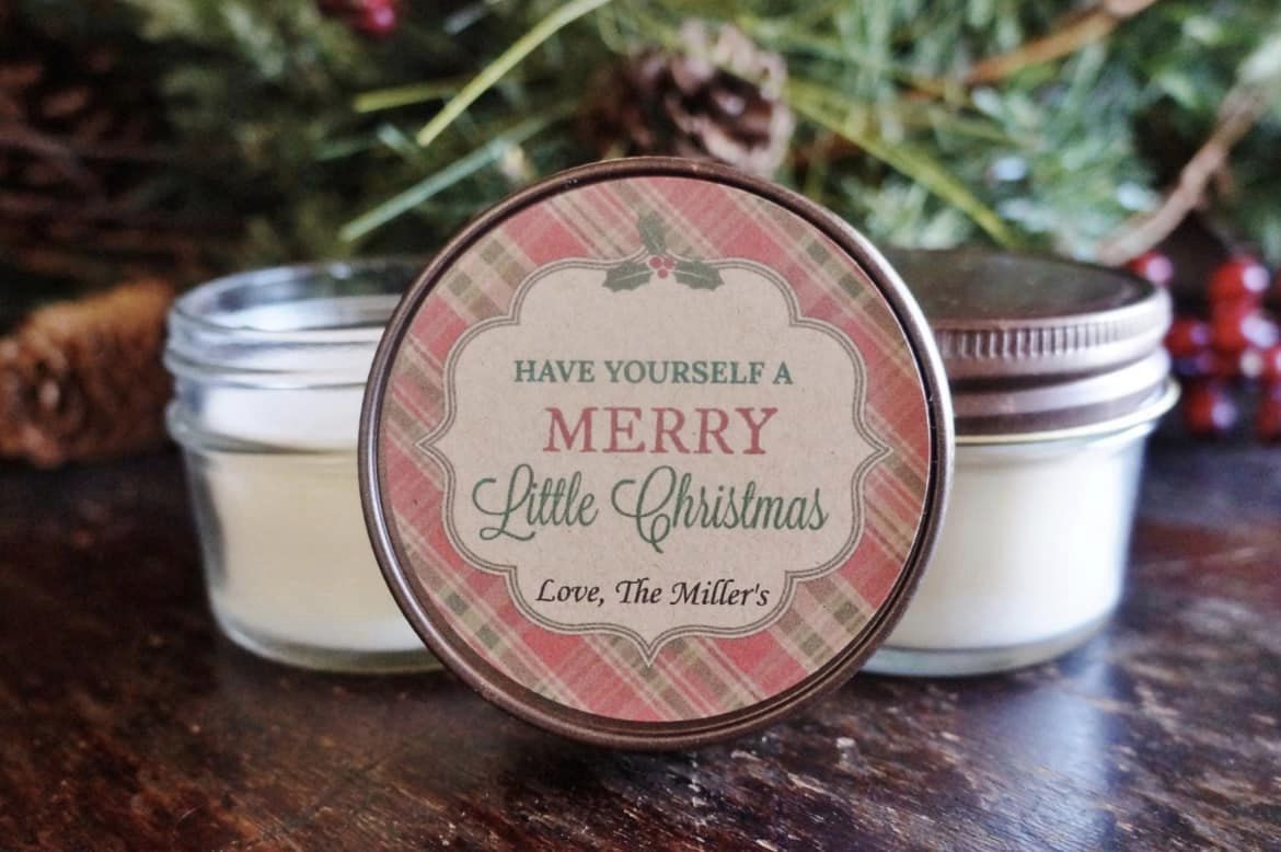 WS - Christmas Tree Holiday Candles - Black Lid (3 Sizes Available) !MOQ 12!