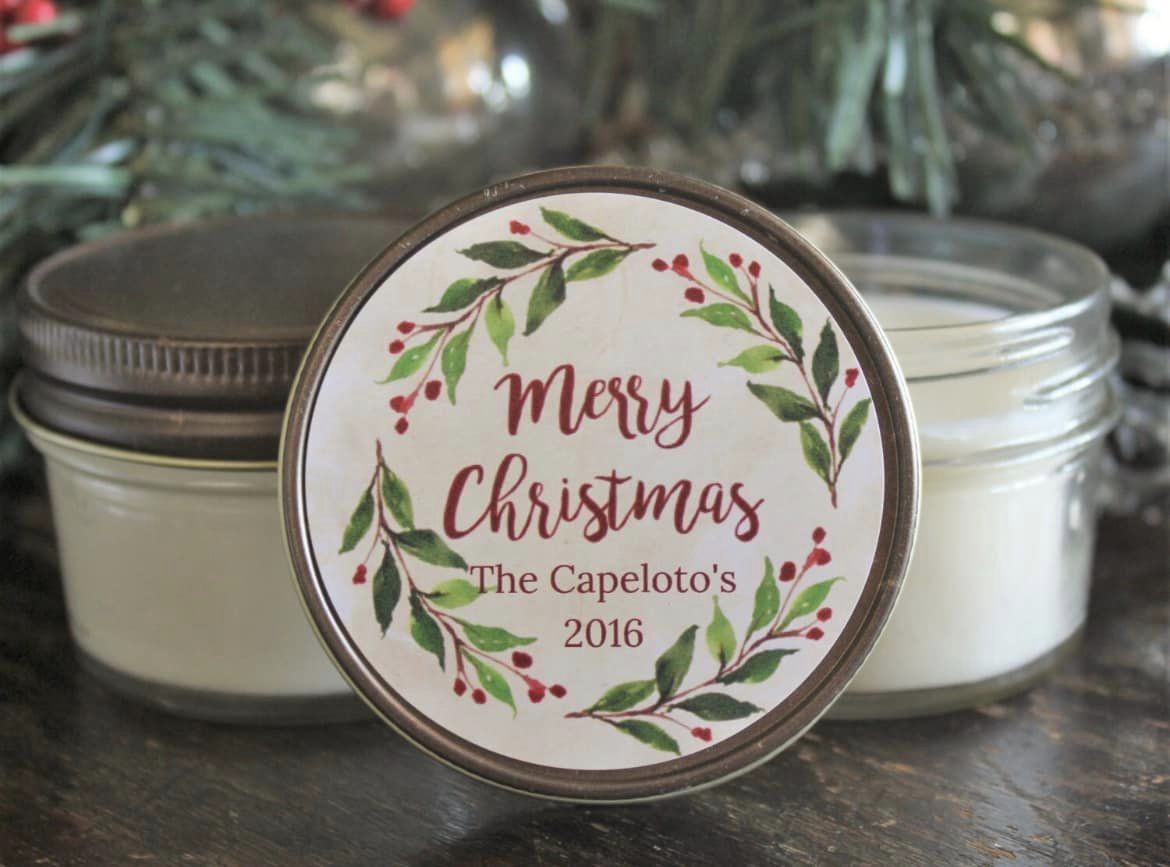 WS - Christmas Tree Holiday Candles - Black Lid (3 Sizes Available) !MOQ 12!