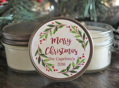 WS - Christmas Tree Holiday Candles - Black Lid (3 Sizes Available) !MOQ 12!