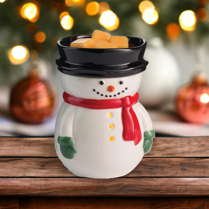 WS - Ceramic Wax Warmer with Halogen Bulb - Christmas - Snowman