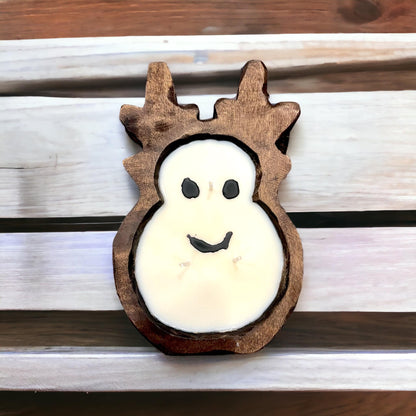 WS - Wooden Dough Bowl Candles - Winter & Christmas !MOQ 2!