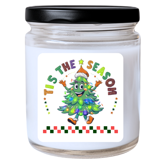 WS -  ’Tis the Season Candle - Funny Christmas Gift, Unique Holiday Candle, Classic & Festive, Many Scents Available