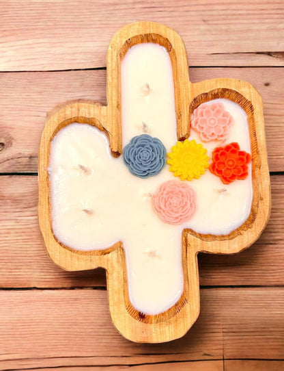WS - Wooden Dough Bowl Candles - Winter & Christmas !MOQ 2!