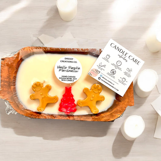 Dough Bowl Candle - Oval - Gingerbread Trees (MOQ 2)