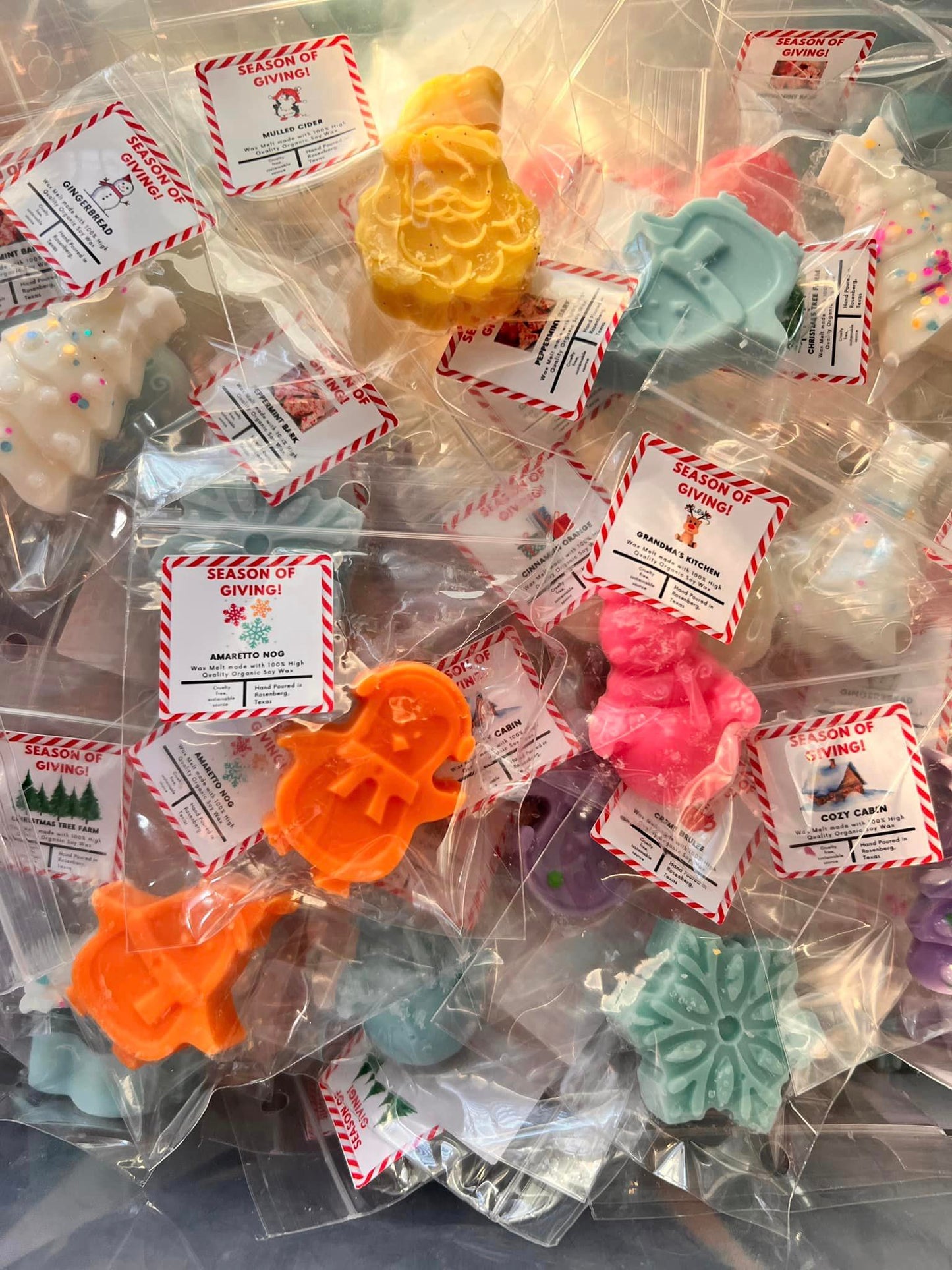 WS - Christmas/Winter Individually Bagged Wax Melts (Fillers / Stocking Stuffers) (Mini Wax Melts) !MOQ 12!