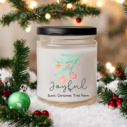 WS - Christmas Vibes Candles - Black Lid (3 Sizes Available) !MOQ 12!