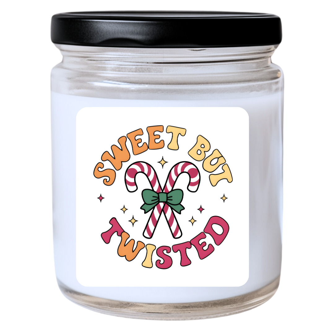 WS -  Sweet But Twisted Candle - Funny Christmas Gift, Unique Holiday Candle, Sassy & Festive, Many Scents Available