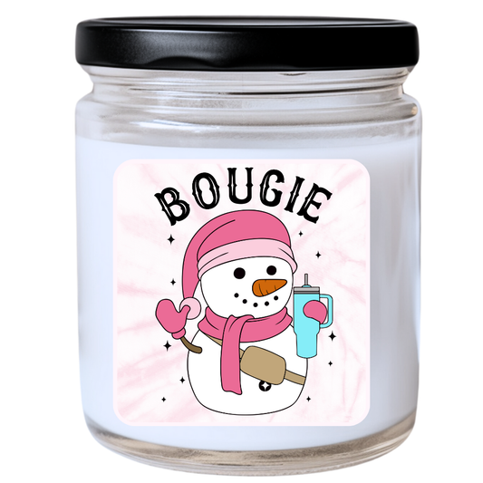 WS -  Bougie Snowman Candle - Funny Christmas Gift, Unique Holiday Candle, Snarky & Festive, Many Scents Available