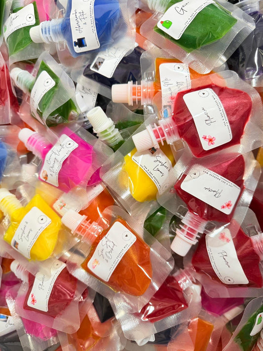 Highly Scented Squeeze Pouch Soy Wax (1oz Mini/Filler)