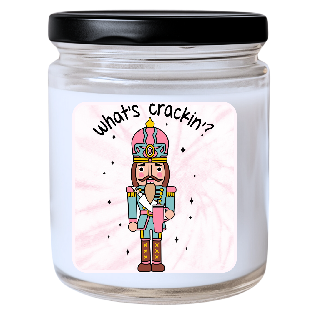 WS -  What's Crackin' Candle - Funny Christmas Gift, Unique Holiday Candle, Many Scents Available